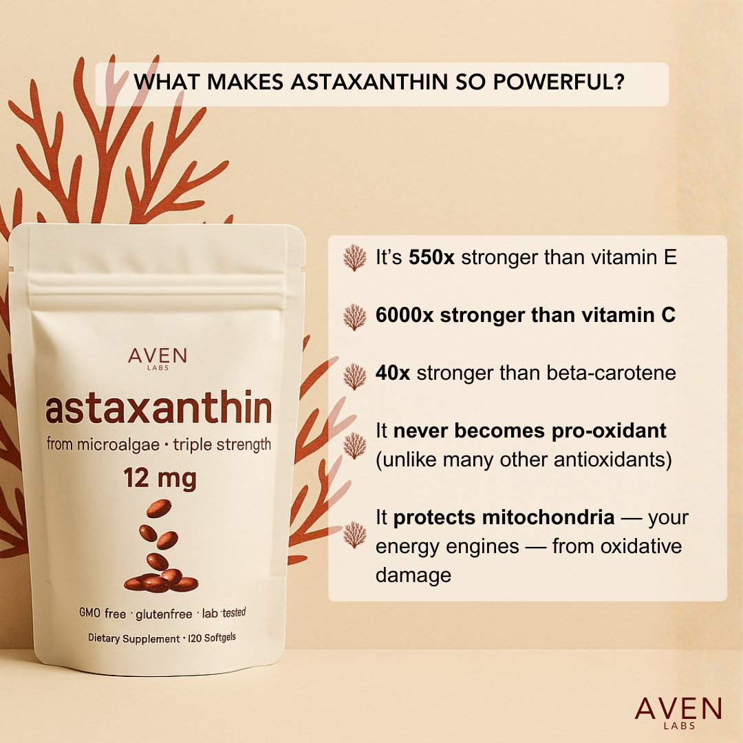 AVEN LABS™ Astaxanthin 100% Pure from MicroAlgae